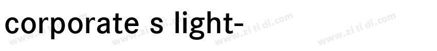 corporate s light字体转换